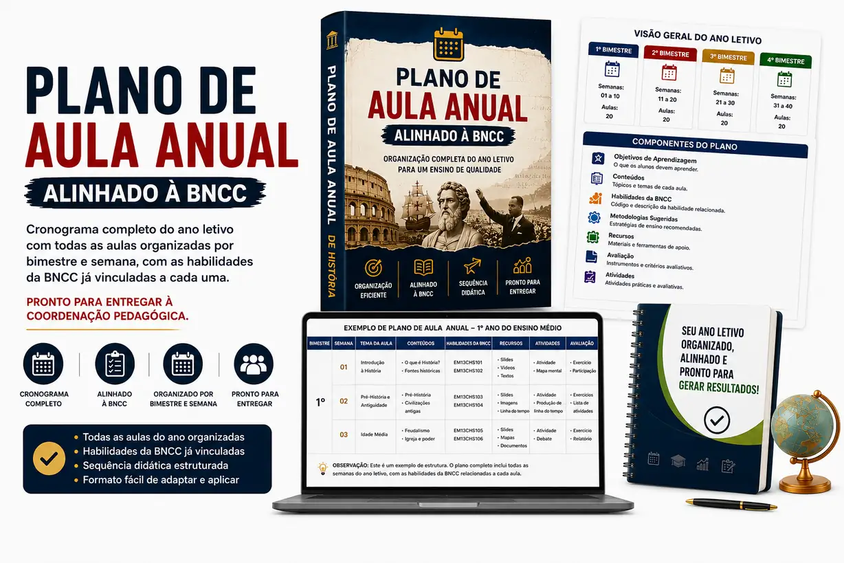 Plano de Aula Anual completo de História
